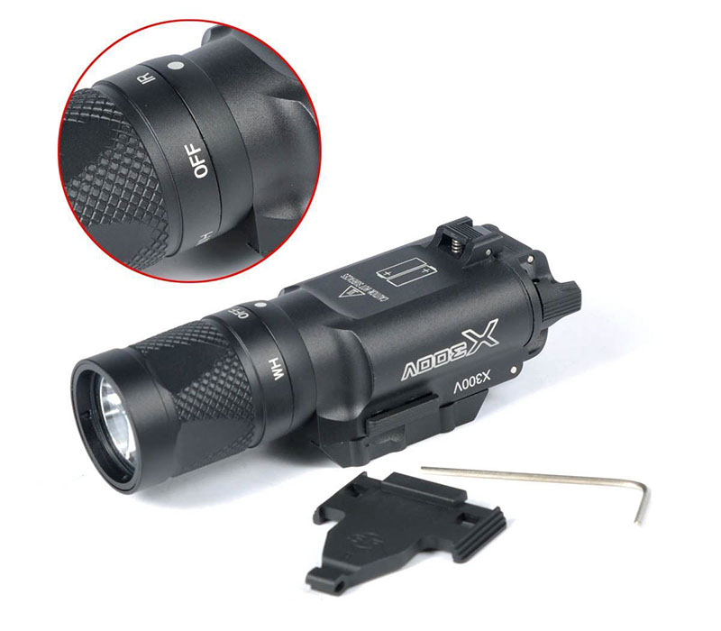 Surefire X300V-IR Flashlight White and IR Output Black